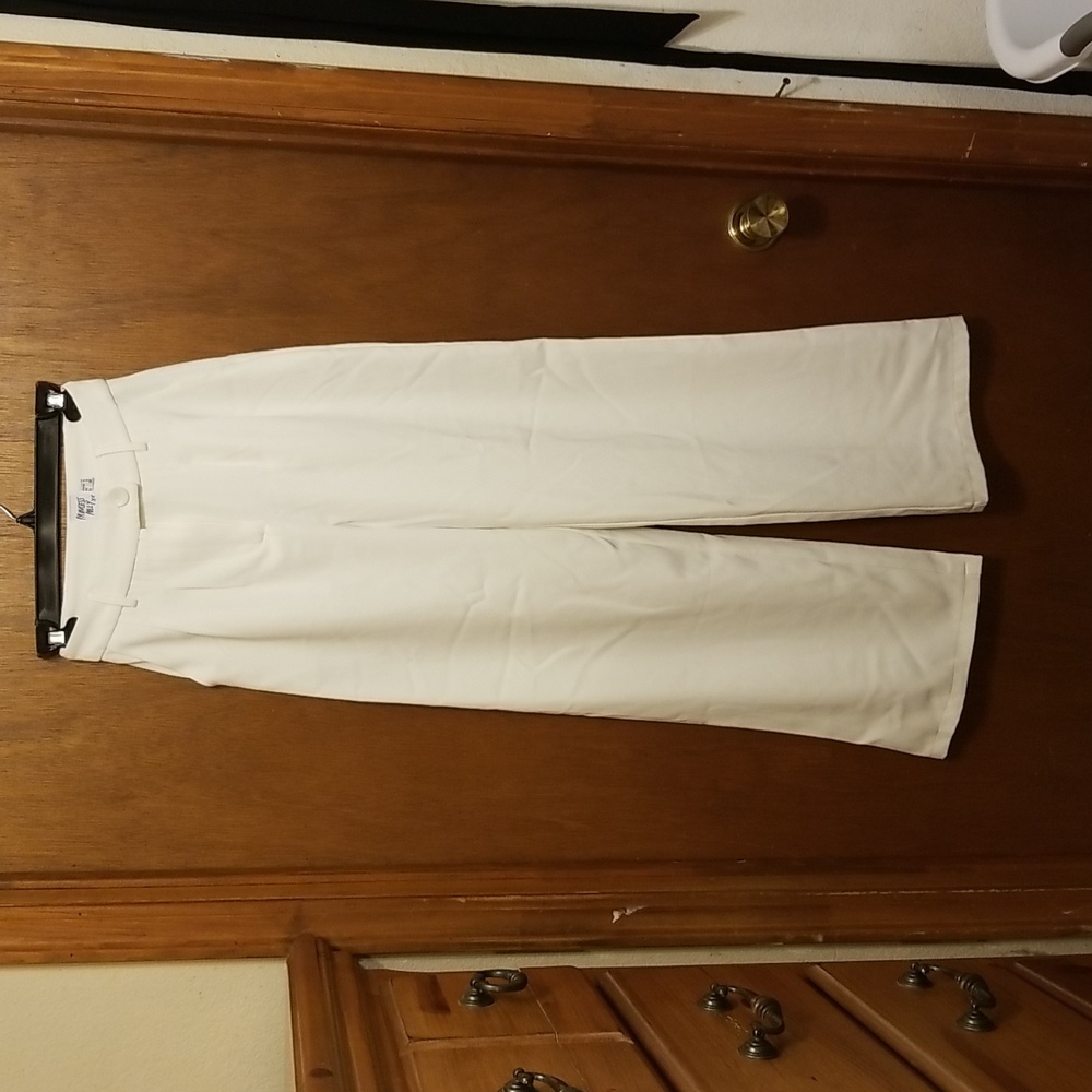 Size 0 white wide leg dress pants